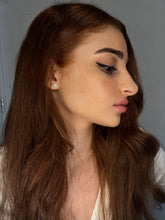 Load image into Gallery viewer, 0.50cts Diamond Halo Stud Earrings in 18k White Gold