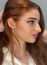 Load image into Gallery viewer, 0.80cts Diamond Stud Earrings in 18k White Gold