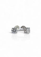 Load image into Gallery viewer, 0.90cts Lab Grown Diamond Stud Earrings in 18k White Gold