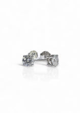 Load image into Gallery viewer, 0.90cts Diamond Stud Earrings in 18k White Gold
