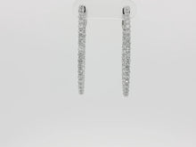 Load image into Gallery viewer, 2.00ct Lab Grown Oval Lucida Hoops in 9k White Gold