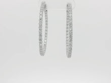 Load image into Gallery viewer, 3.00ct Lab Grown Lucida Hoop in 9k White Gold