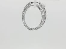 Load image into Gallery viewer, 3.00ct Lab Grow Oval Shared Claw Hoops in 9k White gold