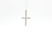Load image into Gallery viewer, 0.30ct Lab Grown Cross Pendant in 9k Gold