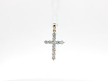 Load image into Gallery viewer, 1.00ct Lab Grown Cross Pendant in 9k Gold