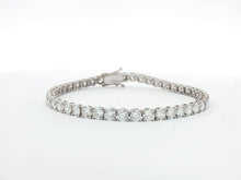 Load image into Gallery viewer, 10.00ct Lab Grown Four Claw Tennis Bracelet in 18k Gold