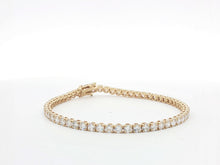 Load image into Gallery viewer, 6.00ct Lab Grown Four Claw Tennis Bracelet in 9k Gold
