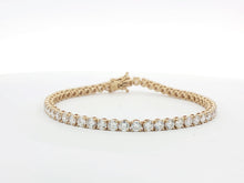 Load image into Gallery viewer, 7.00ct Lab Grown Four Claw Tennis Bracelet in 9k Gold