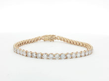 Load image into Gallery viewer, 9.00ct Lab Grown Four Claw Tennis Bracelet in 9k Gold