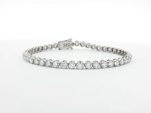Load image into Gallery viewer, 5.00ct Lab Grown Crown Set Tennis Bracelet in 9k Gold
