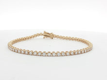 Load image into Gallery viewer, 2.00ct Lab Grown Crown Set Tennis Bracelet in 9k Gold