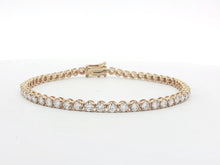 Load image into Gallery viewer, 4.00ct Lab Grown Crown Set Tennis Bracelet in 9k Gold