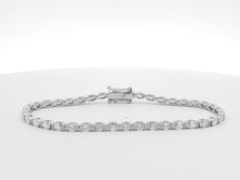 Load image into Gallery viewer, 4.00ct Semi Rub Over Lab Grown Oval Tennis Bracelet in 9k Gold