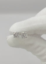 Load and play video in Gallery viewer, 1.25cts Lab Grown Diamond Stud Earrings in 18k White Gold
