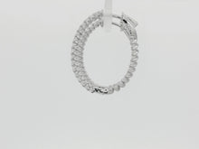 Load image into Gallery viewer, 1.00ct Lab Grown Oval Lucida Hoops in 9k White Gold
