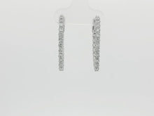 Load image into Gallery viewer, 2.00ct Lab Grown Oval Shared Claw Hoops in 9k White Gold
