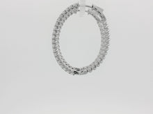 Load image into Gallery viewer, 2.00ct Lab Grown Oval Lucida Hoops in 9k White Gold
