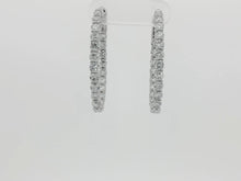 Load image into Gallery viewer, 3.00ct Lab Grow Oval Shared Claw Hoops in 9k White gold
