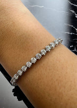 Load image into Gallery viewer, 5.00ct Illusion Set Diamond Tennis Bracelet in 18k White Gold
