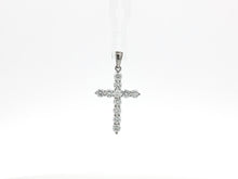 Load image into Gallery viewer, 1.00ct Lab Grown Cross Pendant in 9k Gold
