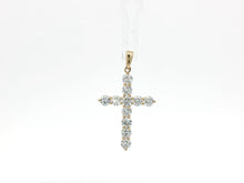 Load image into Gallery viewer, 1.50ct Lab Grown Cross Pendant in 9k Gold
