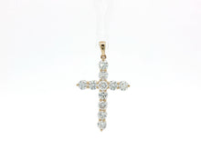 Load image into Gallery viewer, 2.00ct Lab Grown Cross Pendant in 9k Gold
