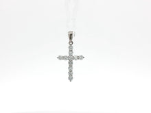 Load image into Gallery viewer, 0.60ct Lab Grown Cross Pendant in 9k Gold
