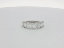 Load image into Gallery viewer, 3.00ct Lab Grown Emerald Cut Half Eternity Ring in 9k Gold
