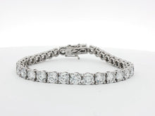 Load image into Gallery viewer, 21.00ct Lab Grown Four Claw Tennis Bracelet in 9k Gold
