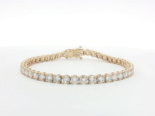 Load image into Gallery viewer, 10.00ct Lab Grown Four Claw Tennis Bracelet in 9k Gold
