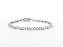 Load image into Gallery viewer, 3.00ct Lab Grown Crown Set Tennis Bracelet in 18k Gold
