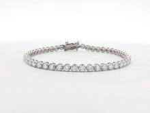 Load image into Gallery viewer, 4.00ct Lab Grown Crown Set Tennis Bracelet in 9k Gold
