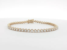 Load image into Gallery viewer, 3.00ct Lab Grown Crown Set Tennis Bracelet in 9k Gold

