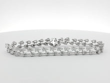 Load image into Gallery viewer, 9.00ct Double Row Lab Grown Pear Shape Tennis Bracelet in 14k Gold
