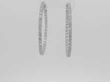 Load and play video in Gallery viewer, 3.00ct Lab Grown Lucida Hoop in 9k White Gold
