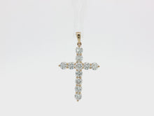 Load and play video in Gallery viewer, 2.00ct Lab Grown Cross Pendant in 9k Gold
