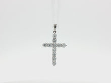 Load and play video in Gallery viewer, 1.50ct Lab Grown Cross Pendant in 9k Gold
