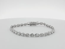 Load and play video in Gallery viewer, 4.50ct Rub Over Multi-Shaped Lab Grown Tennis Bracelet in 9k Gold

