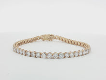 Load and play video in Gallery viewer, 9.00ct Lab Grown Four Claw Tennis Bracelet in 9k Gold
