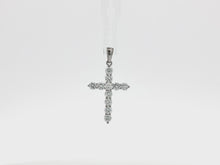 Load and play video in Gallery viewer, 1.00ct Lab Grown Cross Pendant in 18k Gold
