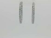 Load and play video in Gallery viewer, 3.00ct Lab Grow Oval Shared Claw Hoops in 9k White gold

