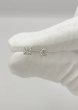 Load and play video in Gallery viewer, 0.50cts Lab Grown Diamond Stud Earrings  in 18k White Gold
