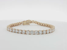 Load and play video in Gallery viewer, 14.00ct Lab Grown Four Claw Tennis Bracelet in 9k Gold
