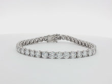 Load and play video in Gallery viewer, 14.00ct Lab Grown Four Claw Tennis Bracelet in 9k Gold
