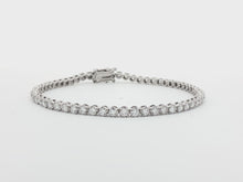Load and play video in Gallery viewer, 3.00ct Lab Grown Crown Set Tennis Bracelet in 18k Gold
