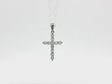 Load and play video in Gallery viewer, 0.60ct Lab Grown Cross Pendant in 18k Gold
