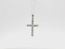 Load and play video in Gallery viewer, 1.00ct Lab Grown Cross Pendant in 18k Gold

