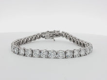 Load and play video in Gallery viewer, 21.00ct Lab Grown Four Claw Tennis Bracelet in 9k Gold
