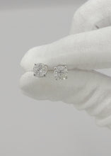 Load and play video in Gallery viewer, 1.80cts Lab Grown Diamond Stud Earrings in 18k White Gold
