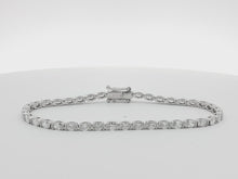 Load and play video in Gallery viewer, 4.00ct Semi Rub Over Lab Grown Oval Tennis Bracelet in 9k Gold
